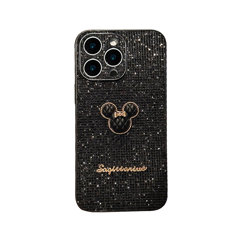 ỐP LƯNG ĐIỆN THOẠI GẤU LẤP LÁNH CÓ DÂY TREO XINH XẮN CHO IPHONE