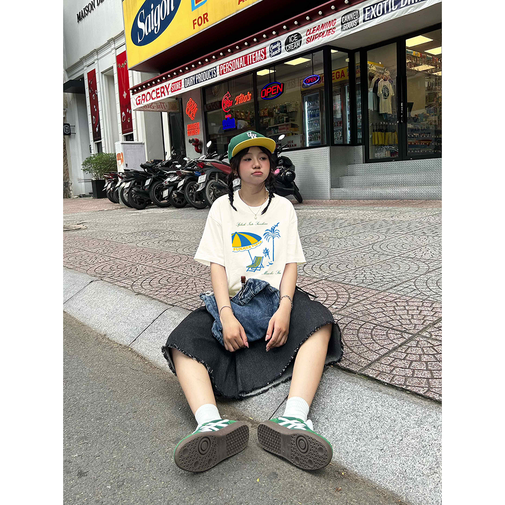 Áo thun boxy nam nữ hè biển basic Miucho 3326_thumbnail_3