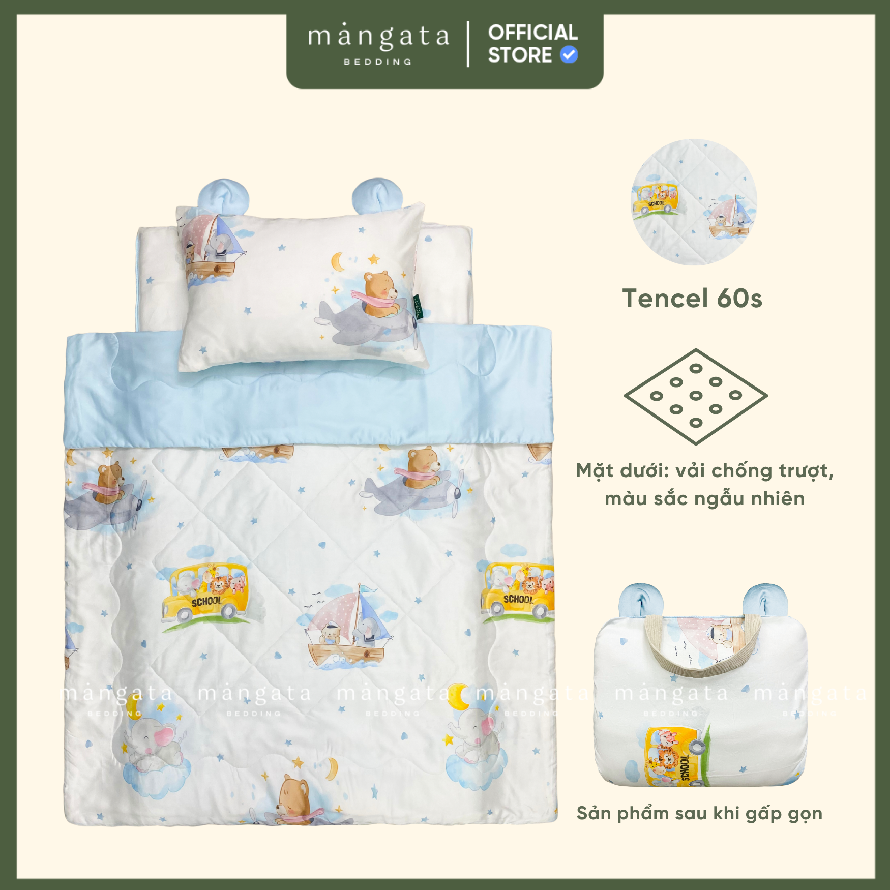 Mẫu Gấu ngôi sao - Bộ chăn gối gấp gọn đi học_thumbnail_1