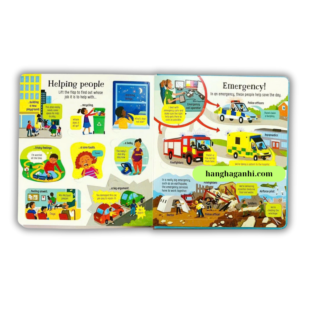 Sách lật mở Usborne Look Inside Jobs (age 5+)_thumbnail_3