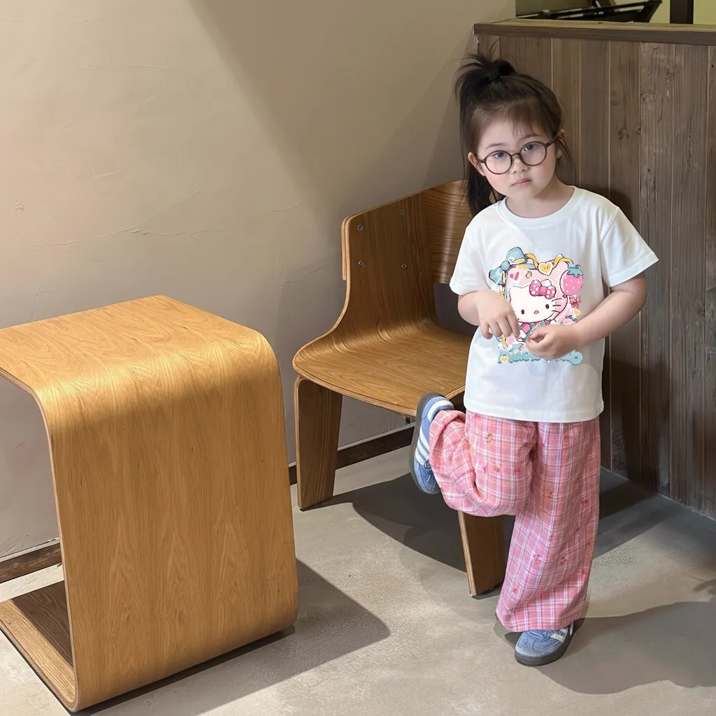 Áo thun bé gái Kado tay ngắn cổ tròn vải cotton thoáng mát dày dặn hình Kitty dễ thương 2871_thumbnail_4