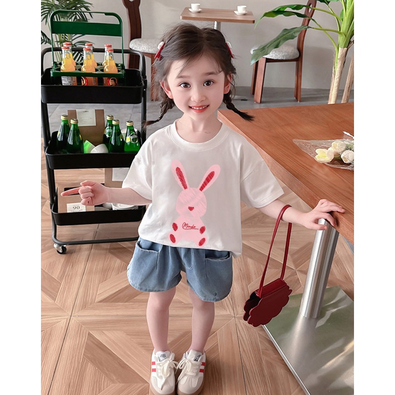 Áo thun cho bé gái form rộng AED1176 Miucho Kid tay ngắn cổ tròn in artwork_thumbnail_4