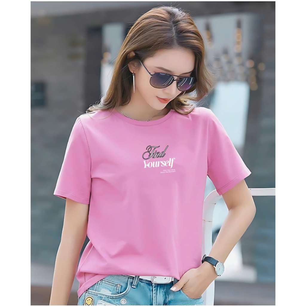 [Form Rộng] Áo thun nữ in chữ 'Find Yourself' - LOZA RT8210