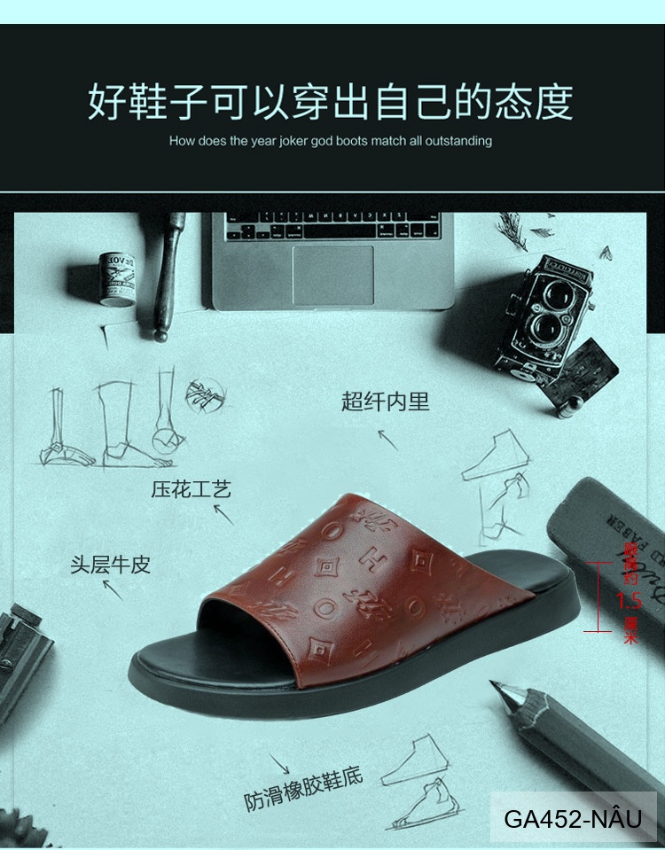 GA452 - Dép xỏ ngón nam da bò cao cấp đế cao su chống trơn trượt_thumbnail_10