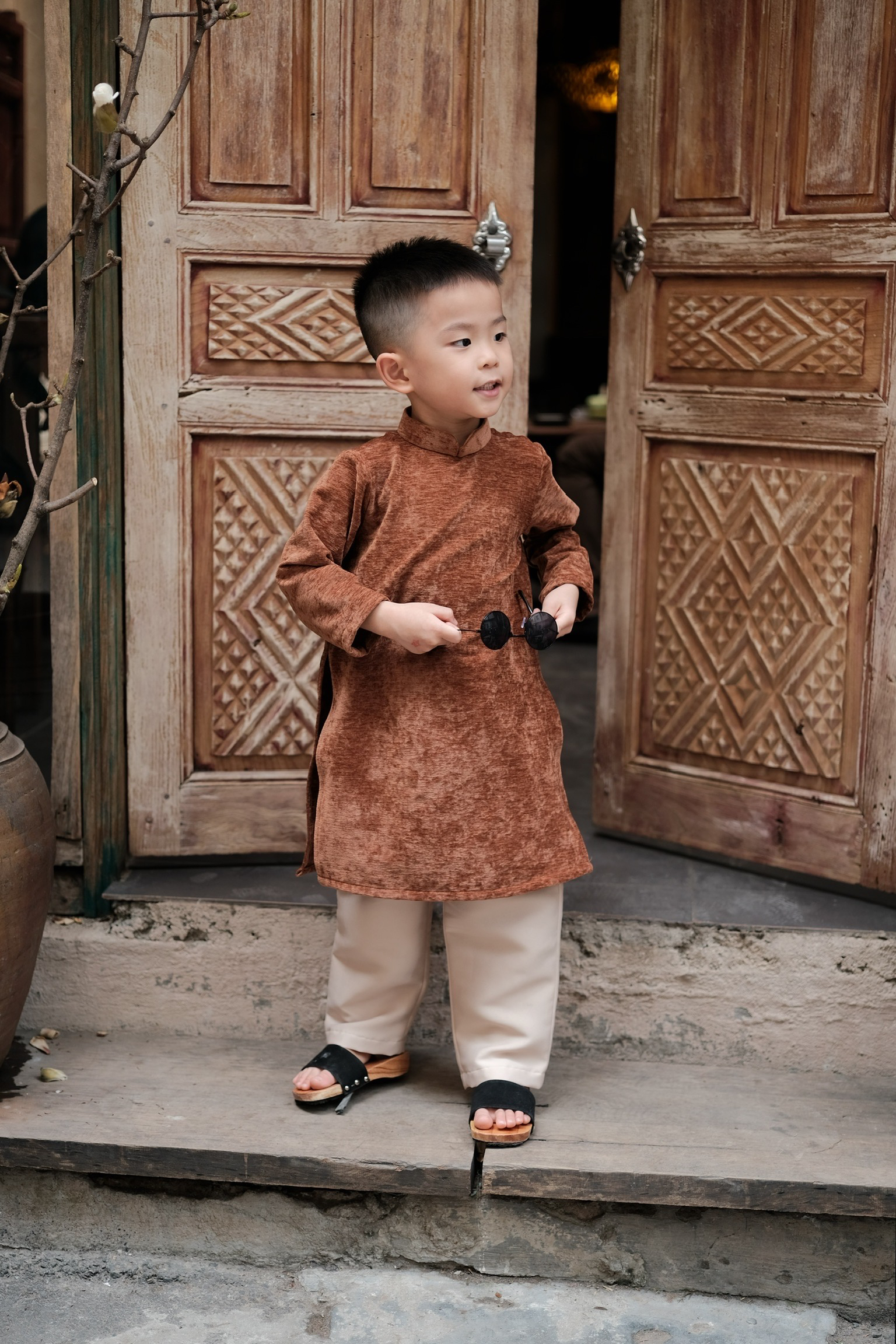 Phúc Thiện - Áo Dài Nhung Bé Trai 26