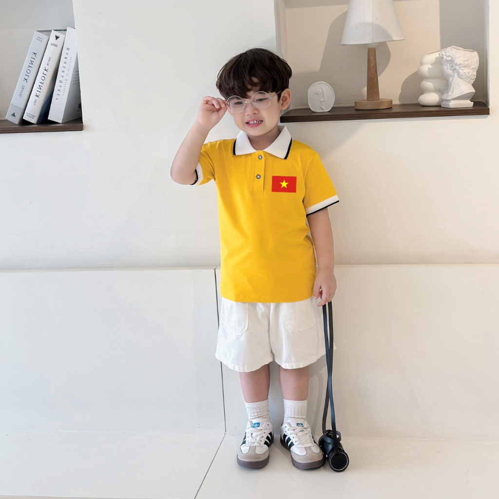 Áo Polo bé trai in hình 'Cờ đỏ sao vàng Việt Nam' - Loza Kids PY072_thumbnail_2