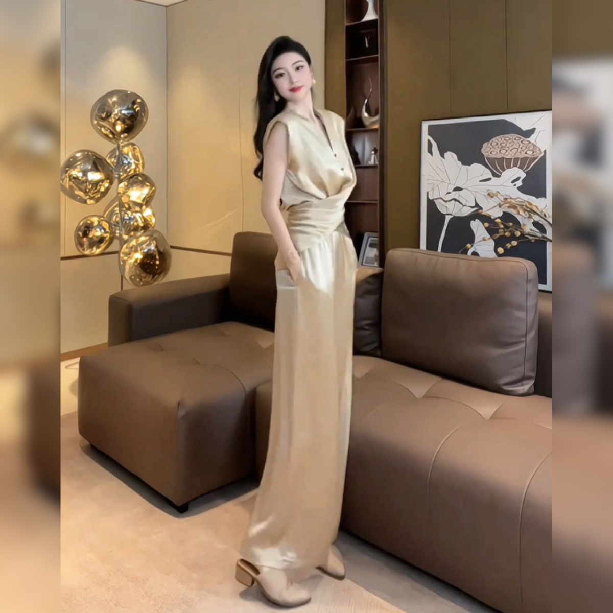 Set bộ quần ống rộng áo sát nách vạt dài cách điệu_thumbnail_2