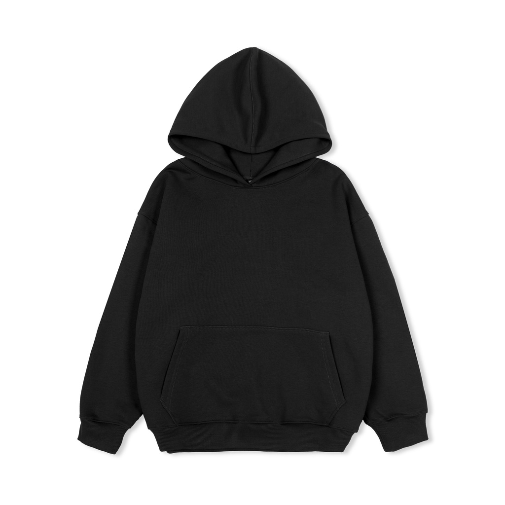 Áo hoodie trơn nữ form rộng HDT01 Miucho chân cua dày dặn in basic_thumbnail_0
