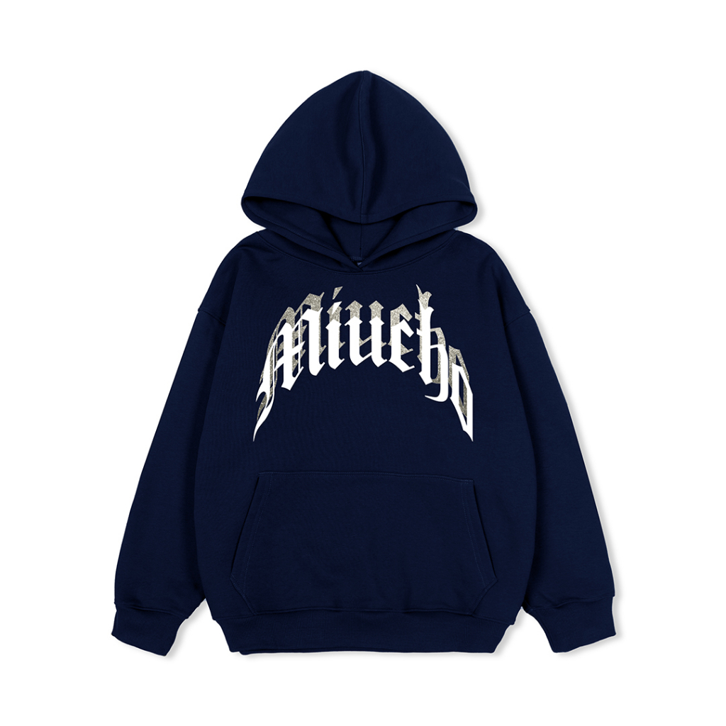 Áo hoodie nữ form rộng HDD291 Miucho chân cua in typography_thumbnail_5