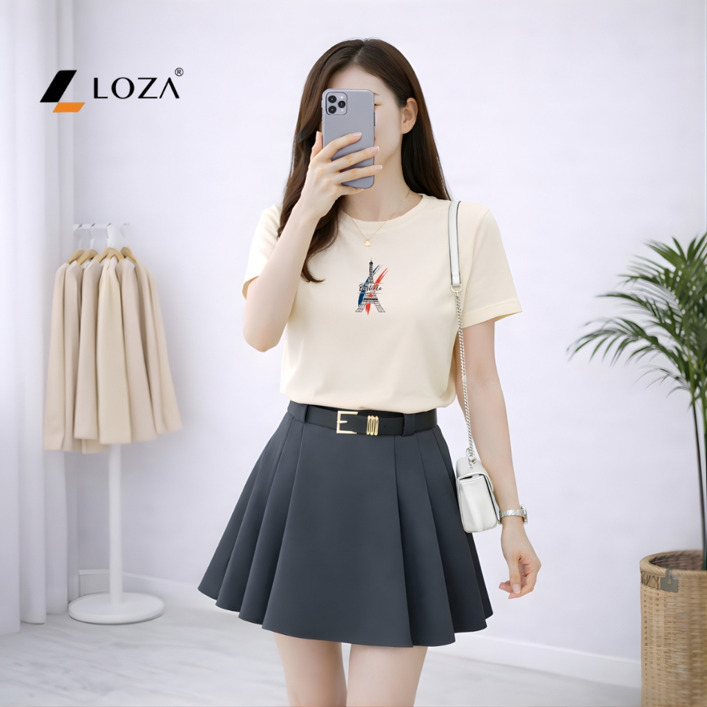 [Form vừa]Áo phông nữ dáng vừa màu be nhiều mẫu xinh - Loza G0454_thumbnail_2