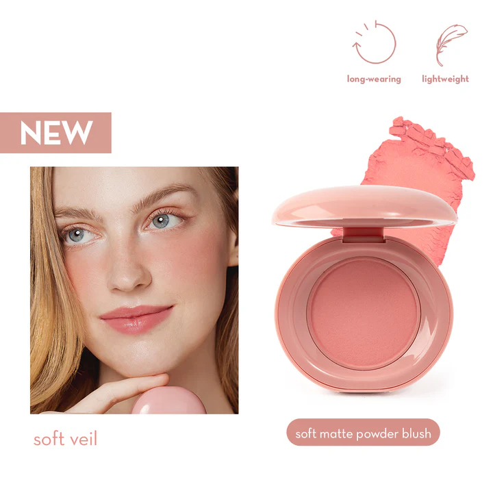 Happy Skin Second Skin Soft Matte Powder Blush (with box)