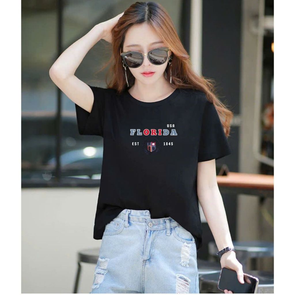[Form Rộng] Áo phông nữ LOZA hình 'FLORIDA USA'  - Loza  RT8204