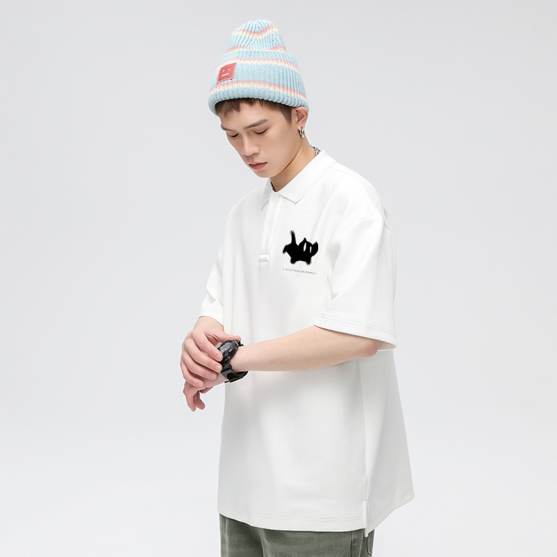 Áo polo nam đứng form tôn dáng PLD785 Miucho Man tay ngắn vải cotton Cổ trụ in basic_thumbnail_3
