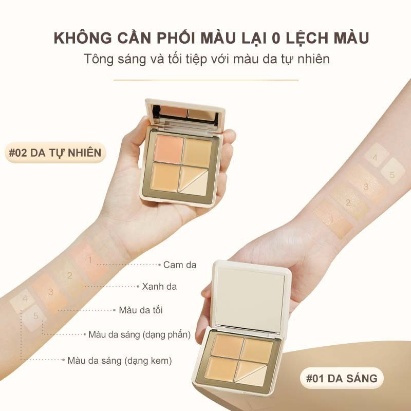 [JUDYDOLL] Bảng che khuyết điểm 5 ô Judydoll triệt sắc che quầng thâm 6g