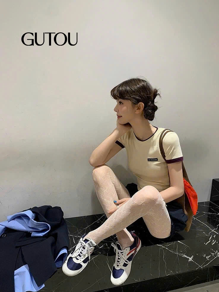 [GUTOU] Áo Thun Tay Ngắn Viền Màu_thumbnail_5