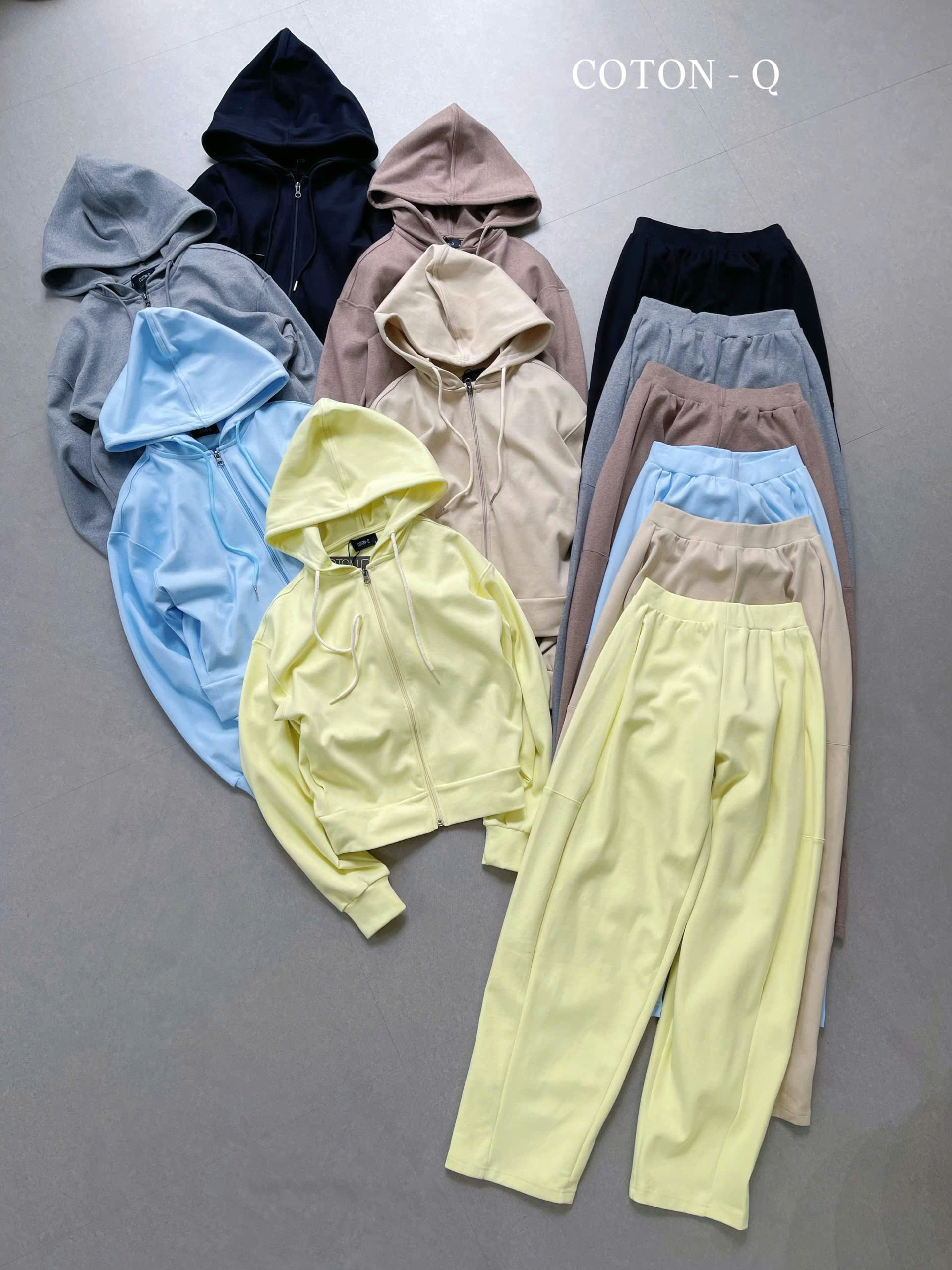 Set áo khoác có nón + quần thun dài ( XÁM )_thumbnail_2