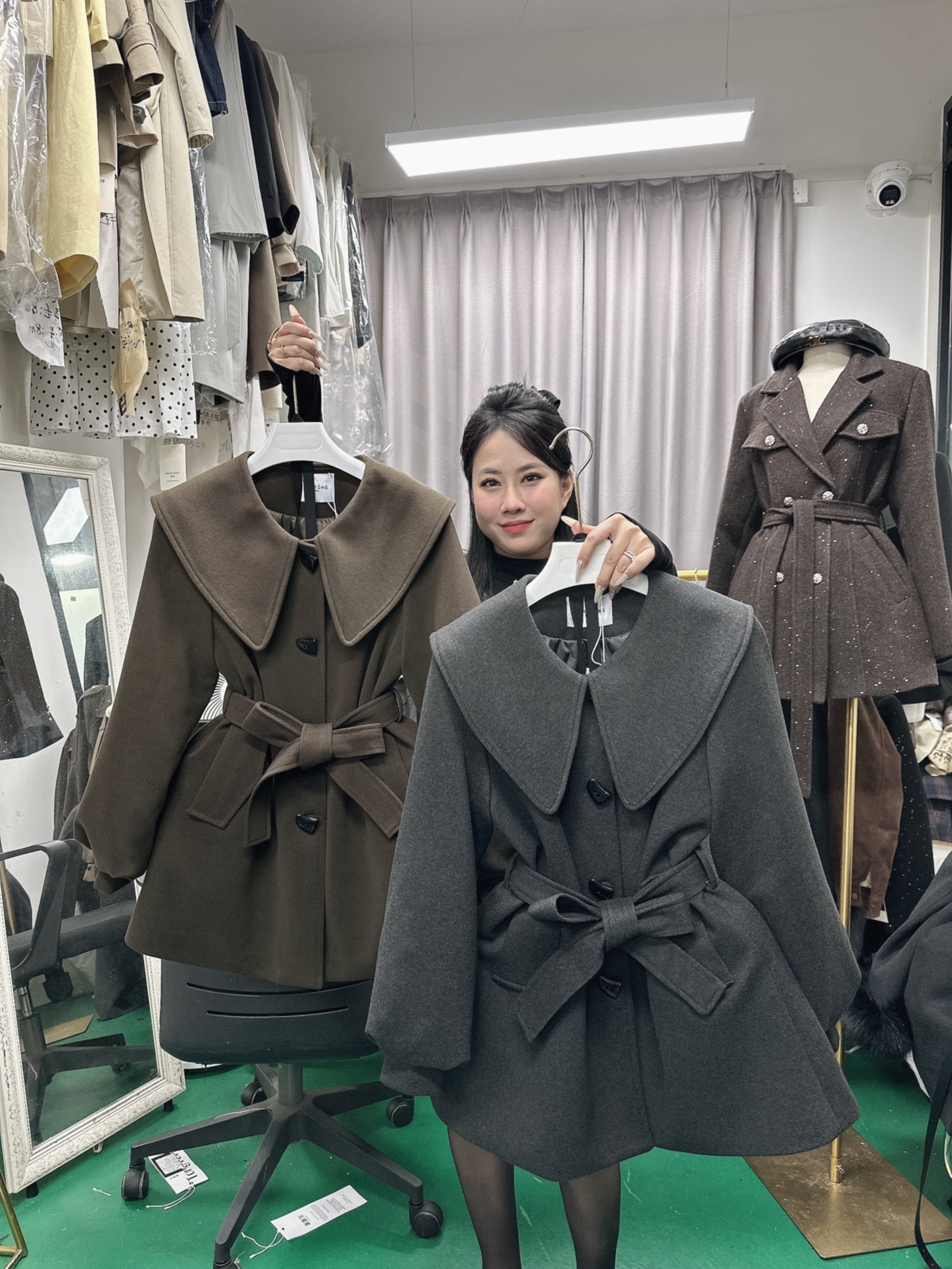 Áo mangto cổ sen - V33