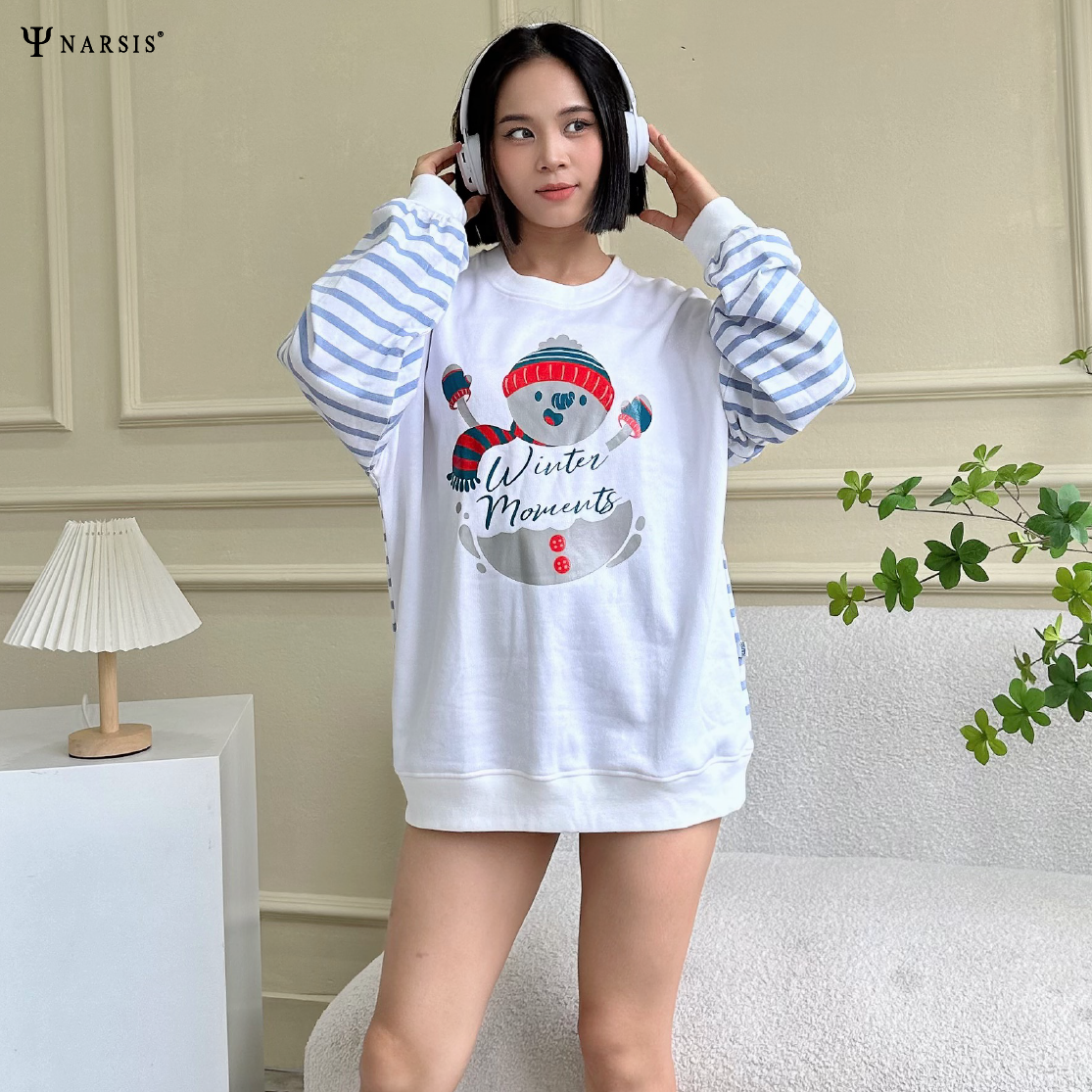 ÁO THU ĐÔNG NỮ L0070 NARSIS VẢI NỈ ẤM ÁP, MỀM MẠI, THÍCH HỢP MÙA ĐÔNG, GIỮ NHIỆT TỐT_thumbnail_2