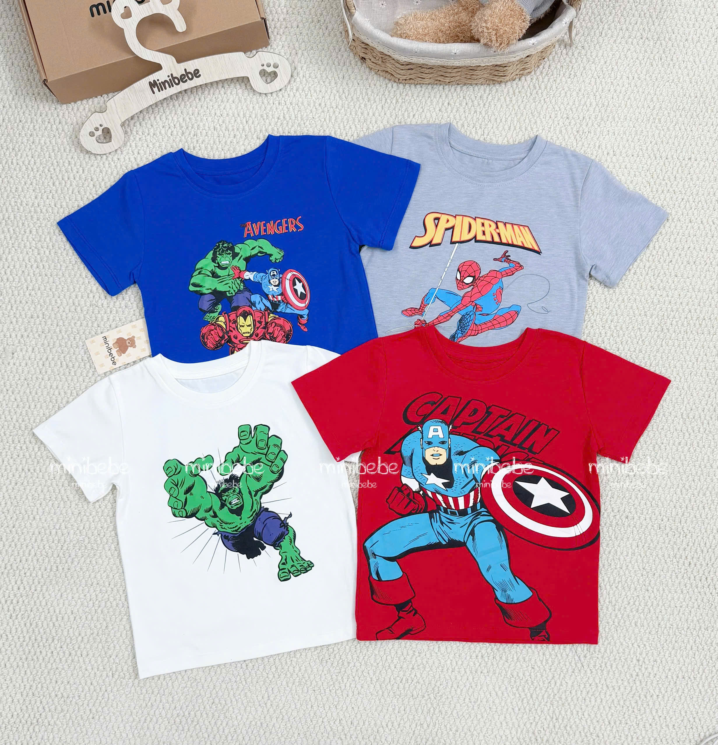 A94 SET 4 ÁO CỘC TAY CÁC NHÂN VẬT- A106.275