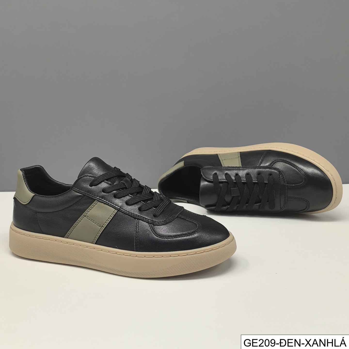 GE209 - Giày thường ngày màu khối da bò lớp một dành cho nam, giày hợp thời trang cao cấp đa năng, giày thể thao da thật Châu Âu, giày sang trọng nam dễ tiếp cận_thumbnail_21