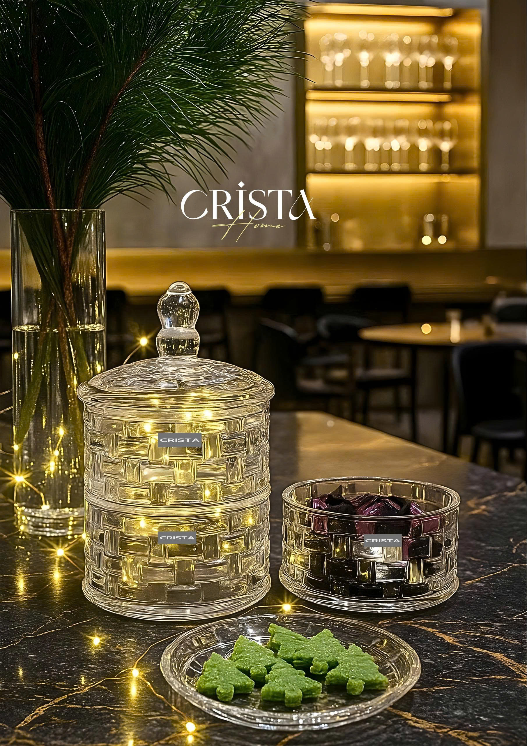 Hũ đựng mứt 3 tầng CRISTA HOME vân caro_thumbnail_3