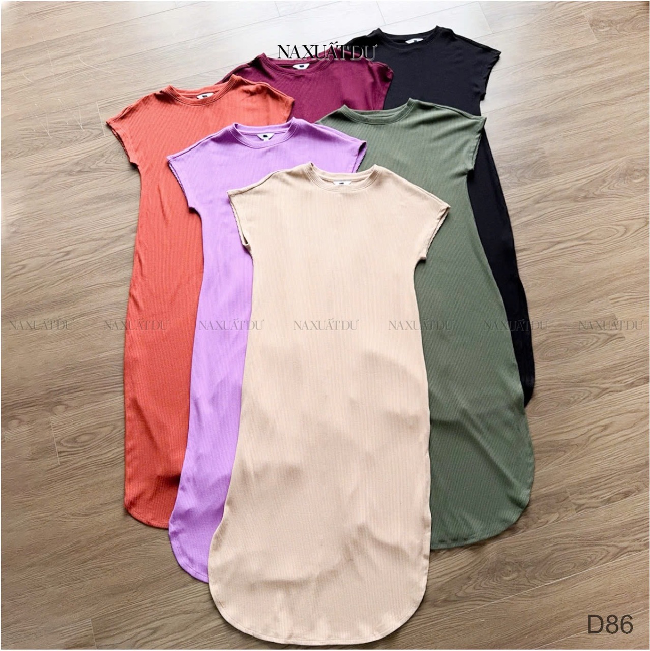 Đầm dài suông xẻ tà nữ 