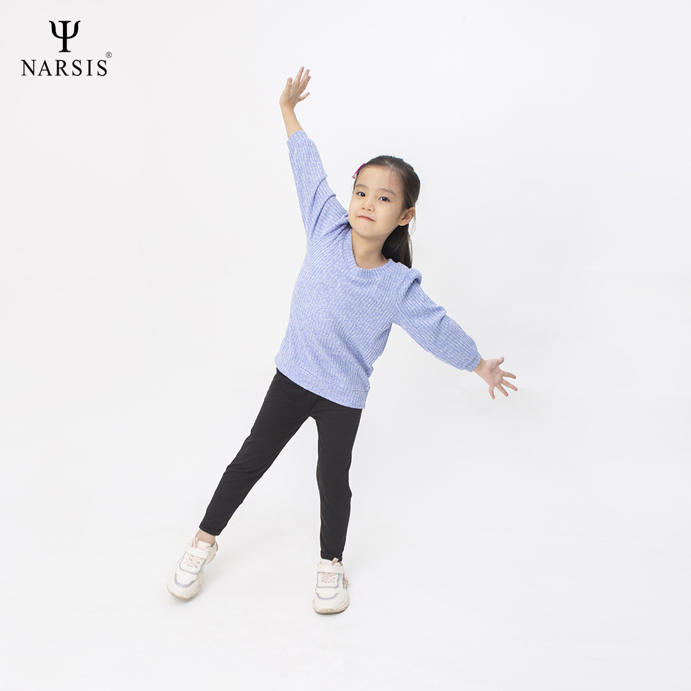 ÁO THU ĐÔNG BÉ GÁI KL0009 NARSIS VẢI LEN COTTON ẤM ÁP, THOÁNG MÁT, GIỮ ẤM TỐT, MỀM MẠI_thumbnail_1