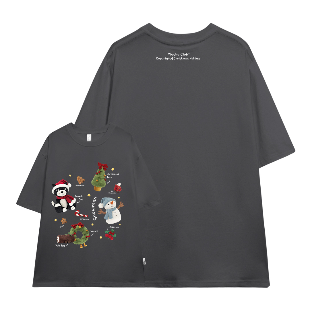 Áo thun nữ giáng sinh noel form rộng chất vải cotton 4 chiều thoáng mát ATD1715 Miucho in mix_thumbnail_16