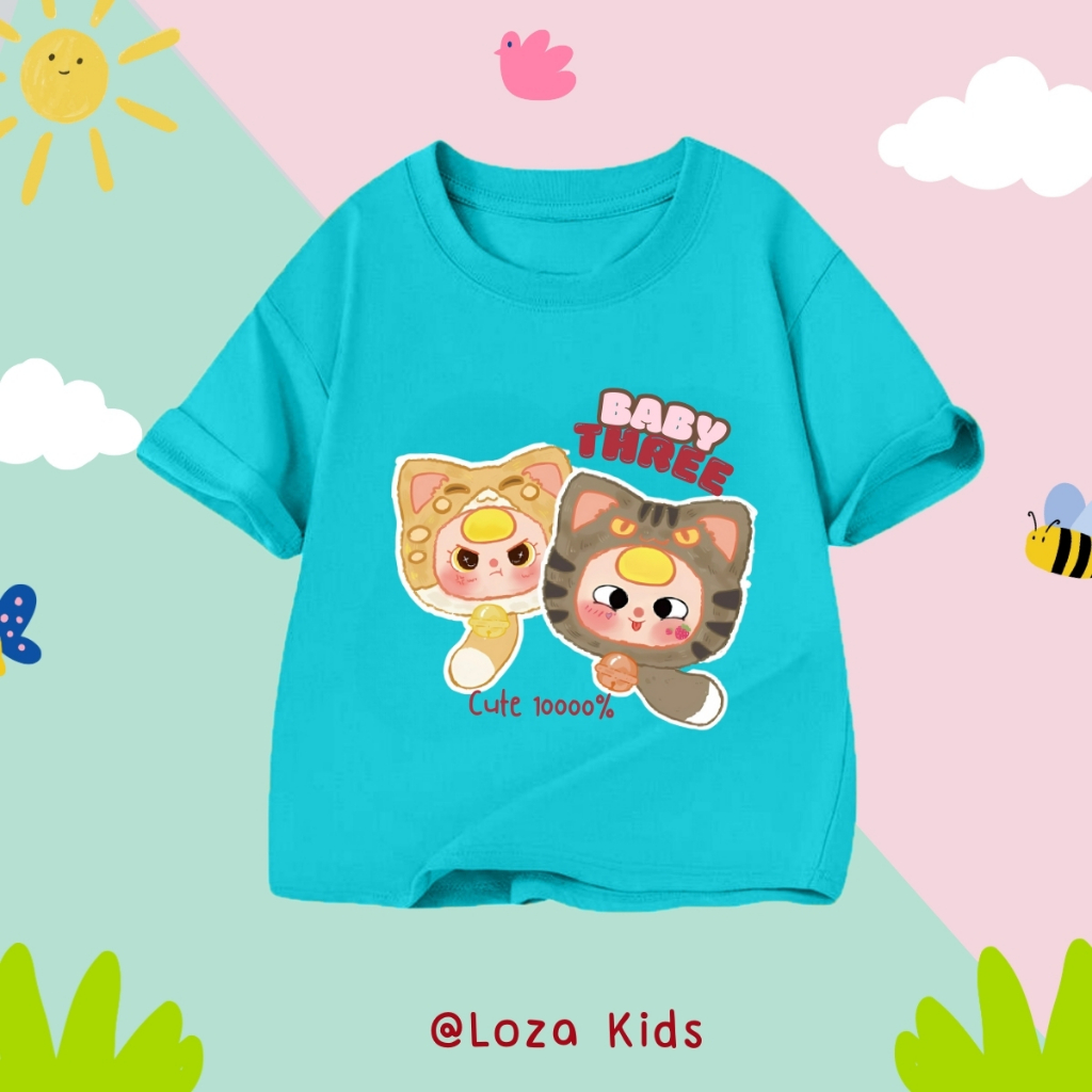 Áo thun bé gái in hình Baby three - Loza Kids AT2917_thumbnail_4