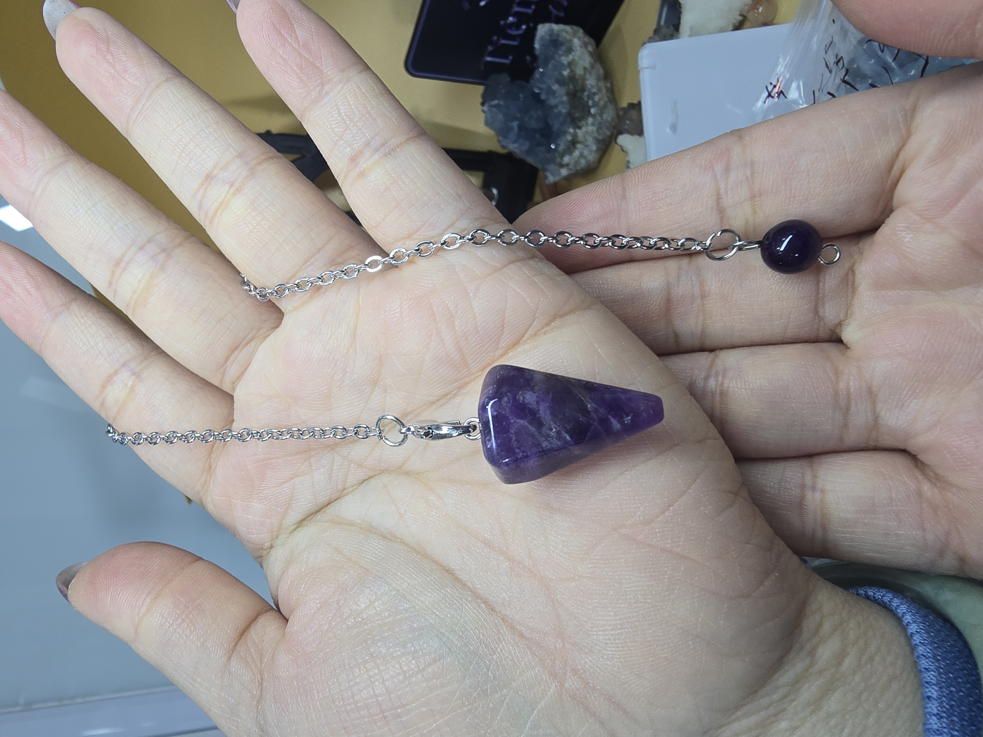 Con Lắc Cảm Xạ Pendulum Đá Tự Nhiên Dáng Con Thoi_thumbnail_7