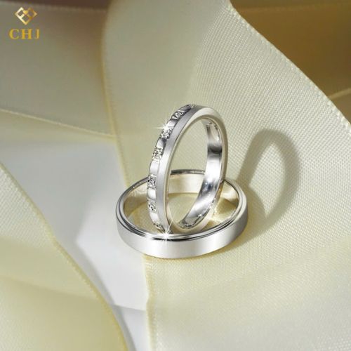 Cặp Nhẫn Cưới Kim Cương Vàng 14K CHJ528_thumbnail_0