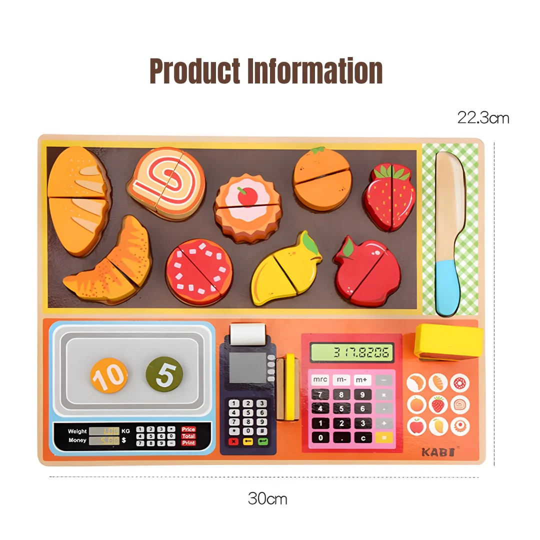 KABI Wooden Fruit Store Pretend Play