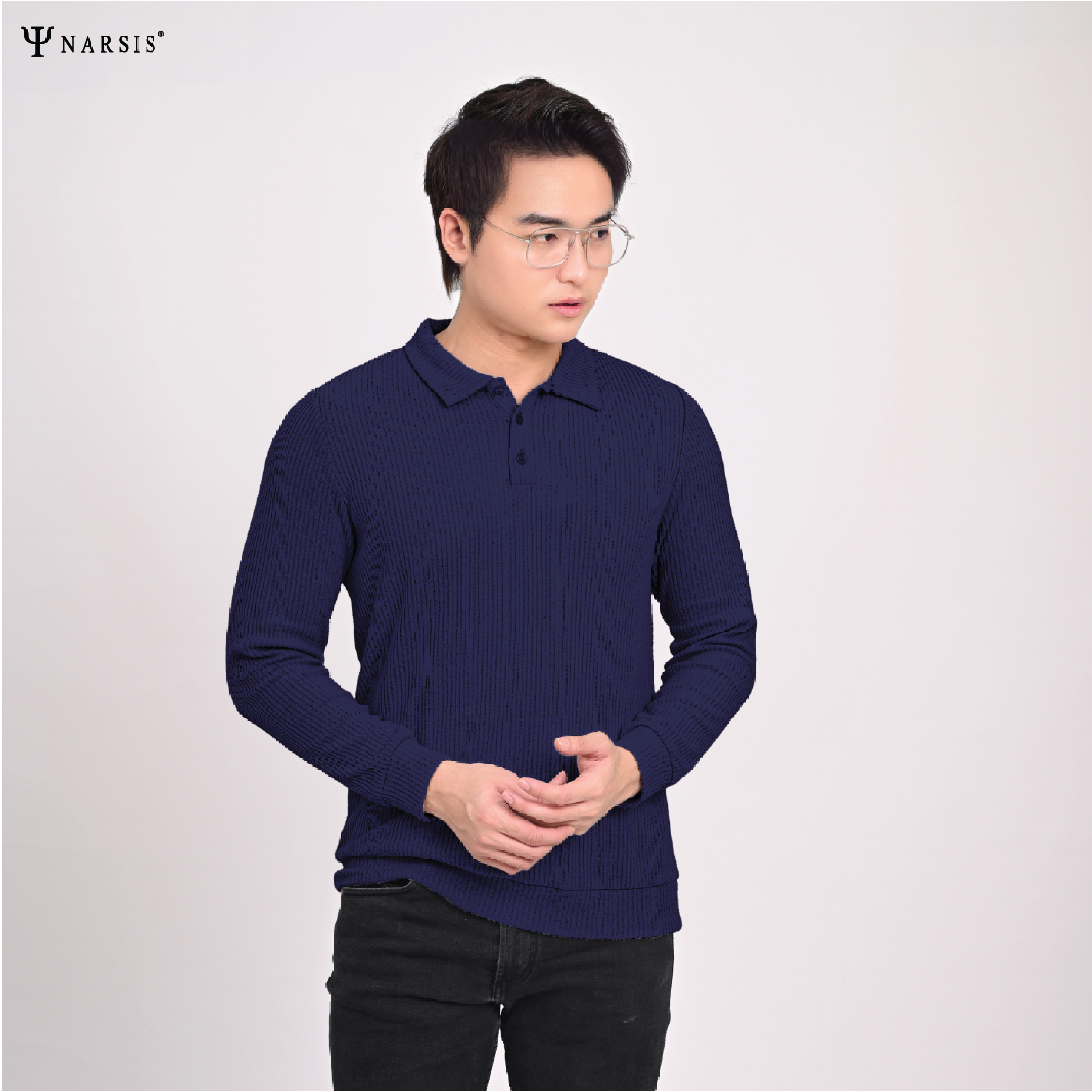 ÁO POLO CÓ CỔ NAM D0053 NARSIS VẢI LEN COTTON ẤM ÁP, THOÁNG MÁT, GIỮ ẤM TỐT, MỀM MẠI