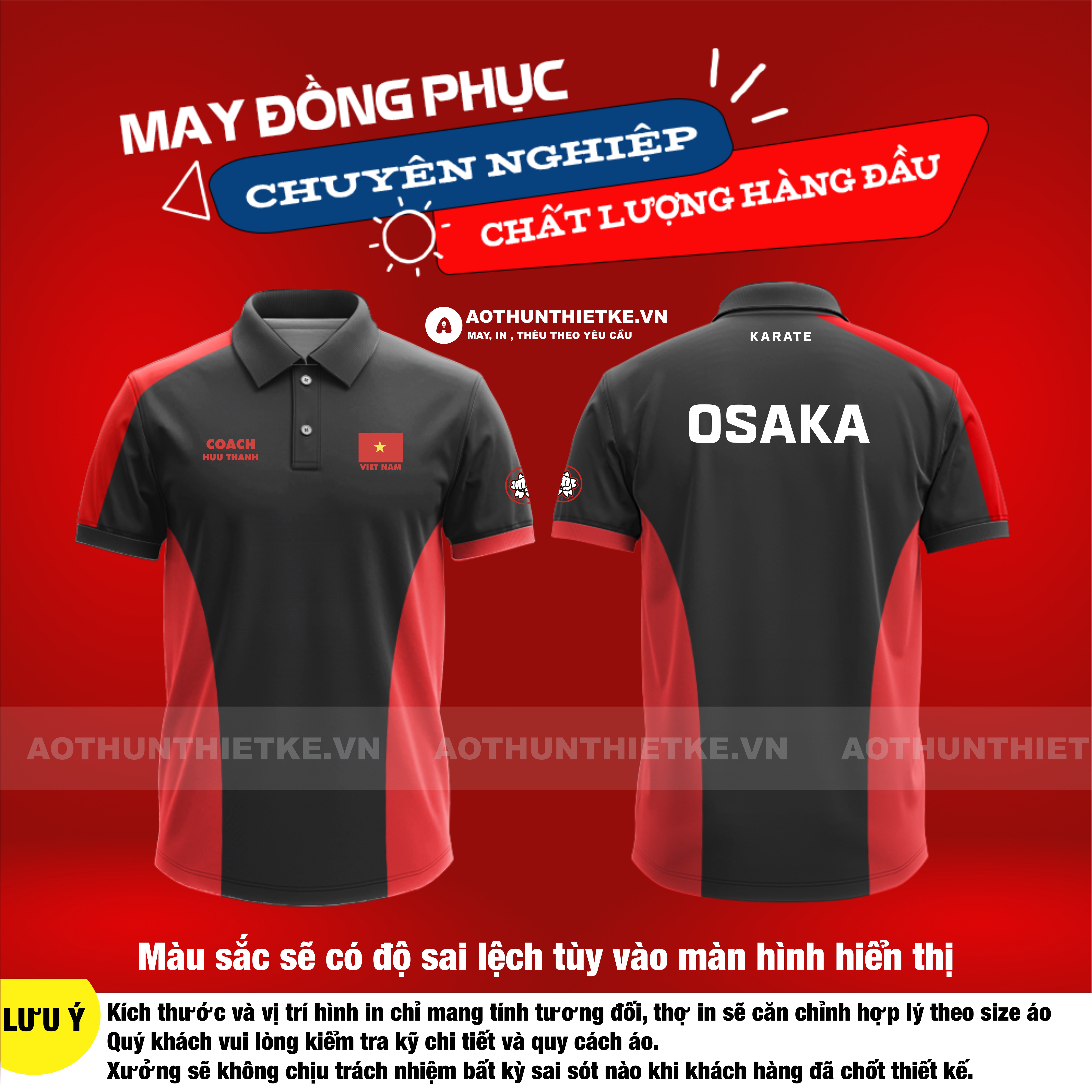 Áo Đồng Phục Câu Lạc Bộ Karate Osaka ver2