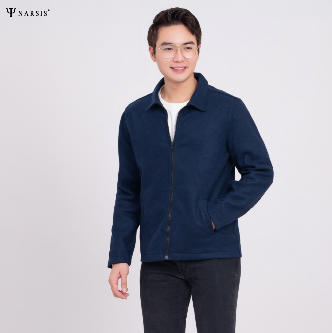 ÁO KHOÁC NAM D9003 NARSIS CHẤT LIỆU THOÁNG MÁT, DỄ CHỊU, THOẢI MÁI CẢ NGÀY, DỄ VẬN ĐỘNG_thumbnail_3