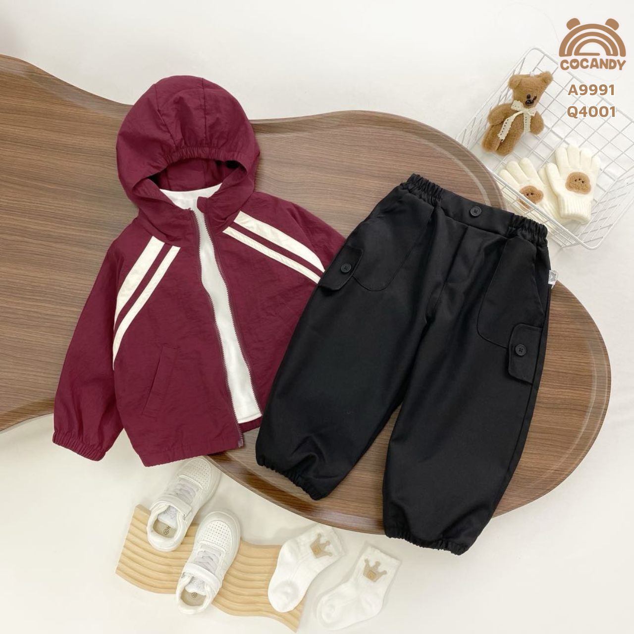 Quần dài kaki ĐEN ống bom đáp túi