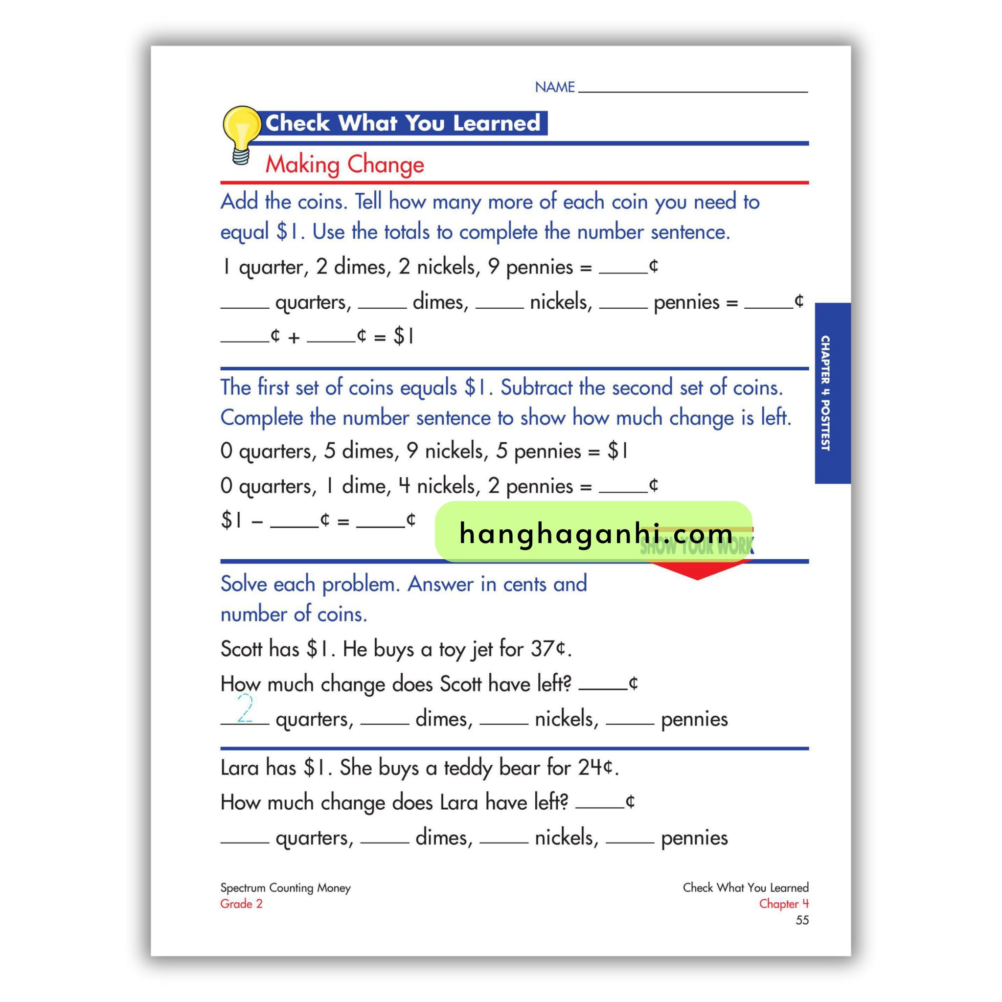 Sách Spectrum Counting Money Workbook Grade 2_thumbnail_4