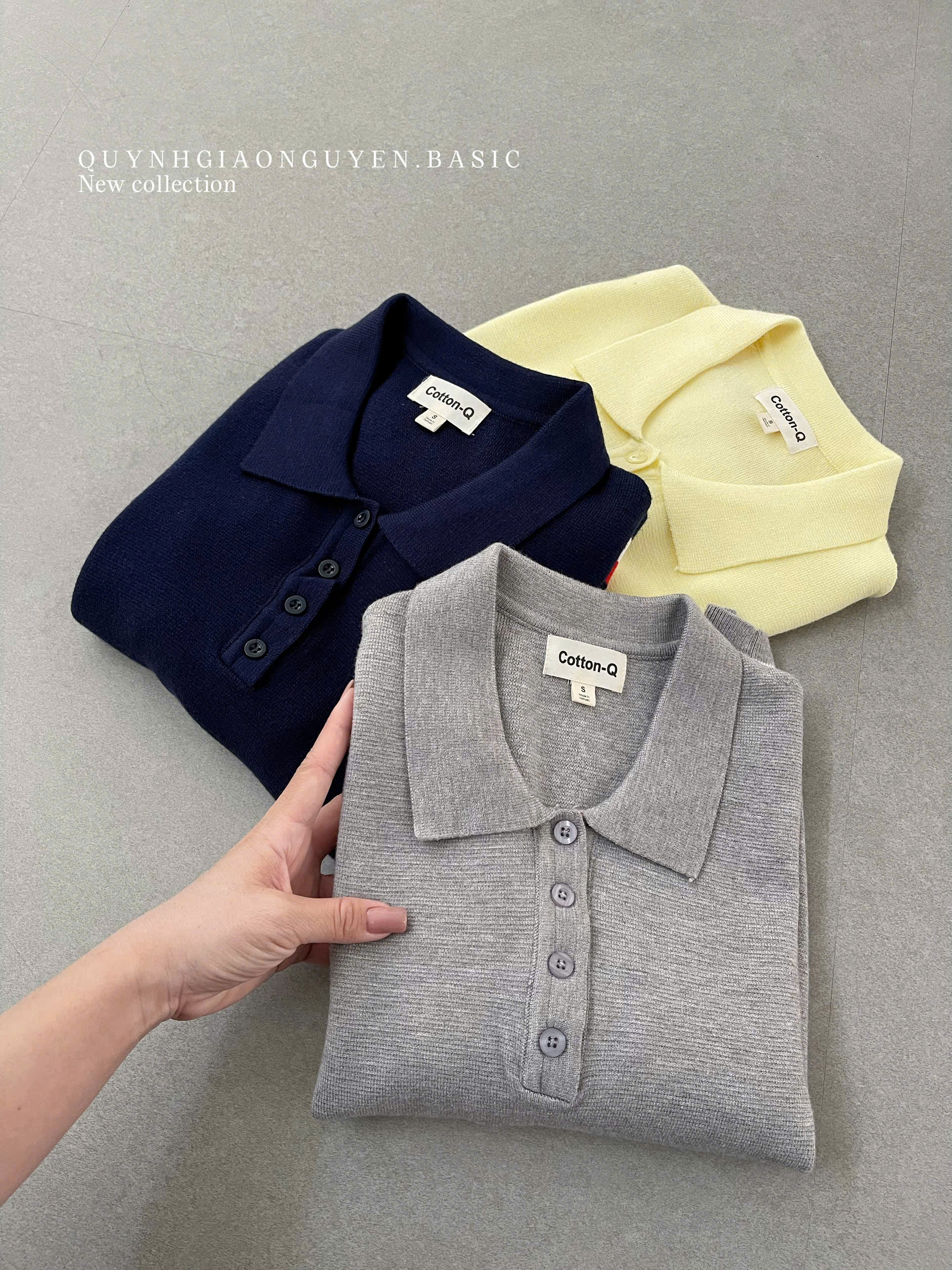 Áo dệt phối viền Cotton - Q ( XANH ĐEN )_thumbnail_12