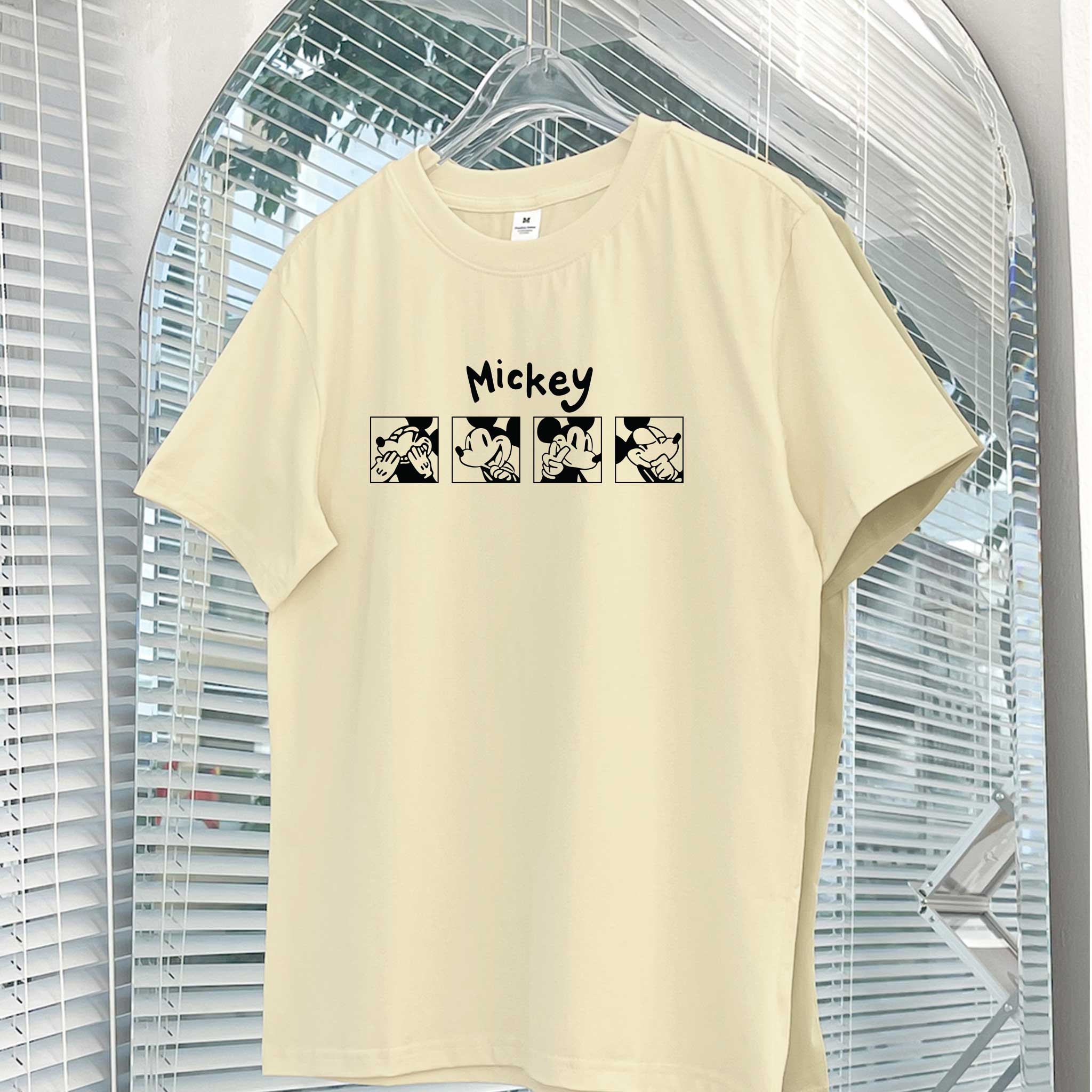 Áo thun nữ form vừa regular nhiều màu sắc ARD1486 Miucho Chic vải cotton cổ tròn in artwork_thumbnail_6