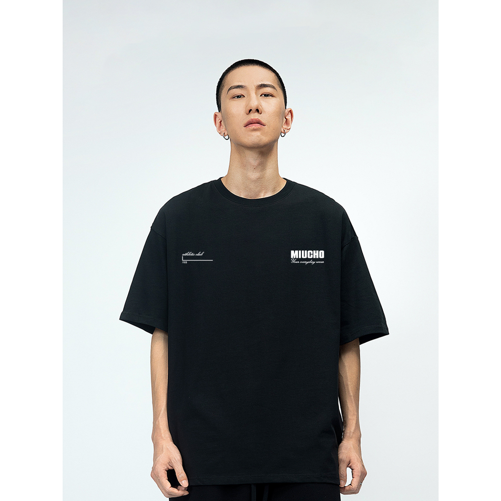 Áo thun nam form rộng ATD270 Miucho Man cotton cổ tròn in typography_thumbnail_4