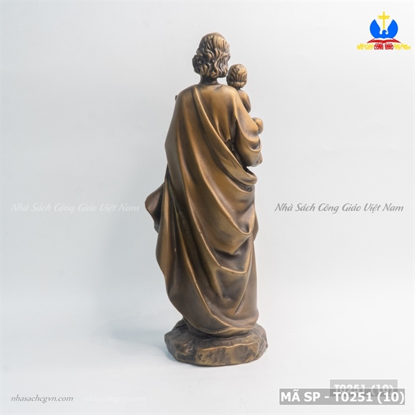 Tượng đồng Thánh Giuse bế chúa 29cm ✔_thumbnail_2