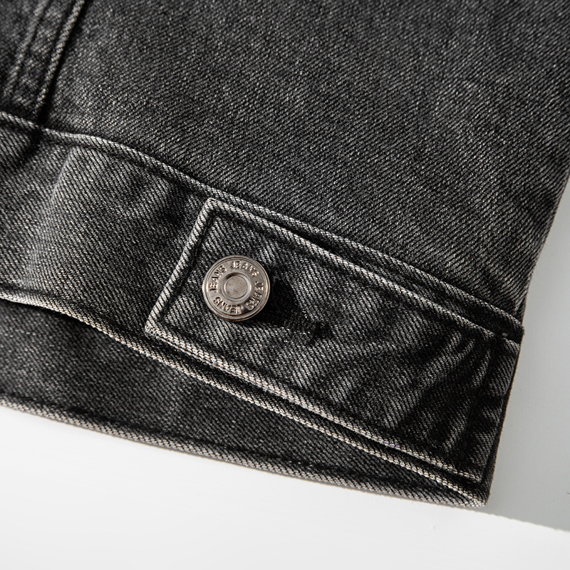 mùa đôngchicÁo khoác denim len cừu nam Mỹ hợp thời trang dáng ôm cộng với dày nhung đa năng đẹp trai áo khoác cotton áo khoác_thumbnail_7