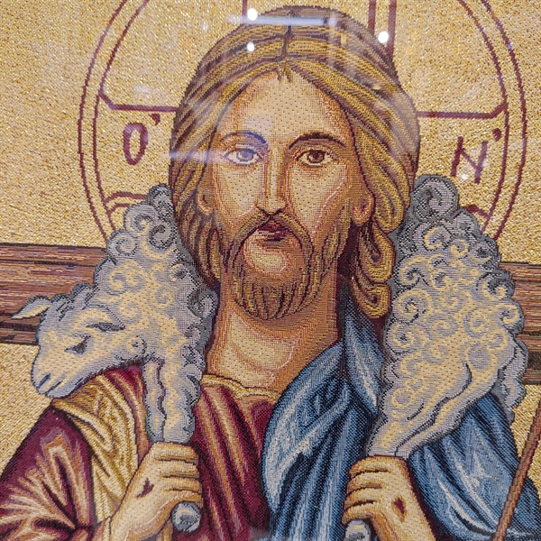 Tranh Dệt Ý Chúa Giesu vác chiên 60x83cm_thumbnail_1