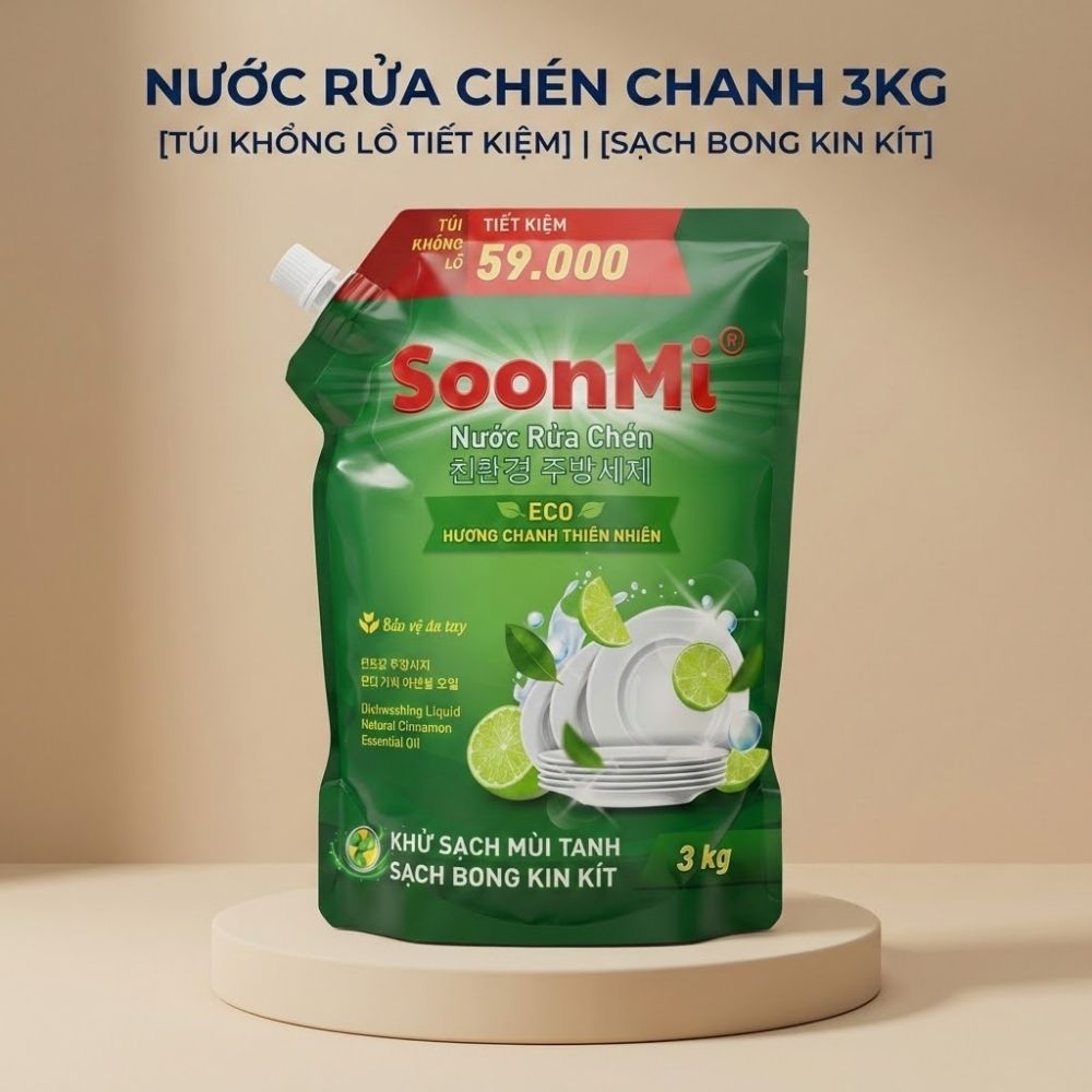 Nước Rửa Chén Soonmi Hương Chanh 3kg
