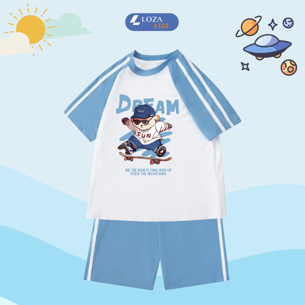 Đồ bộ trẻ em phối viền hình gấu Fun - Loza Kids BF261_thumbnail_3