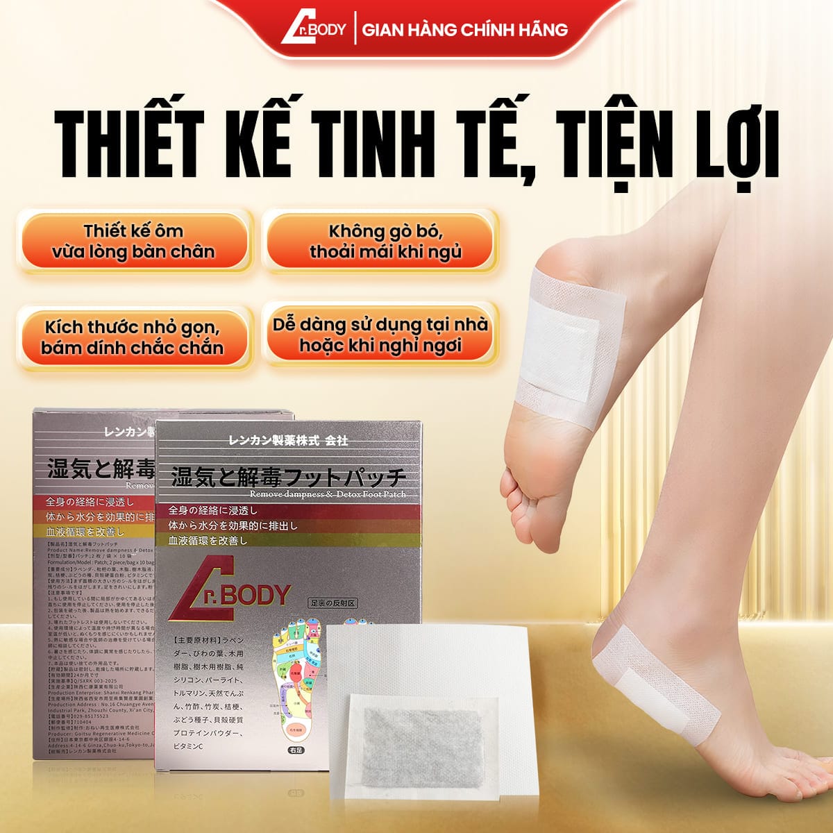 [1 HỘP] – MIẾNG DÁN CHÂN THẢI ĐỘC DR.BODY HỖ TRỢ THANH LỌC CƠ THỂ, GIẢM MỆT MỎI, NGỦ NGON SÂU GIẤC_thumbnail_7