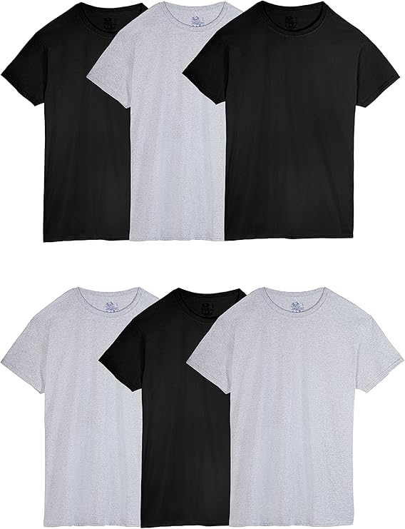 6 pack Men’s Lightweight Crew Tee – Breathable, Tagless Undershirt for Daily Wear_thumbnail_3