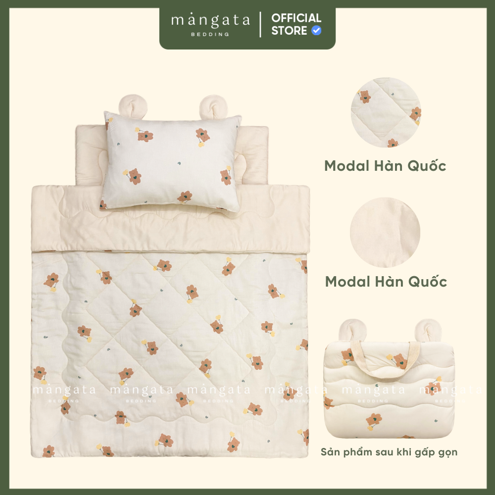 Mẫu Gấu bong bóng - Bộ chăn gối gấp gọn đi học_thumbnail_1