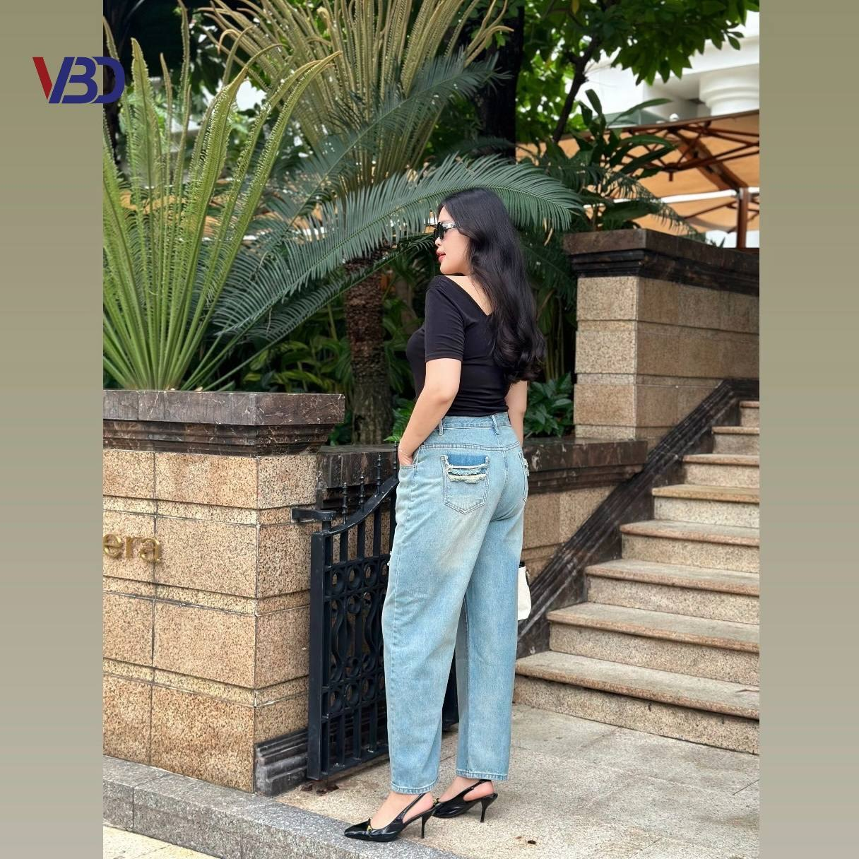 Quần baggy túi rách bigsize QJ15 dành cho nàng béo mập từ 55-90kg_thumbnail_8