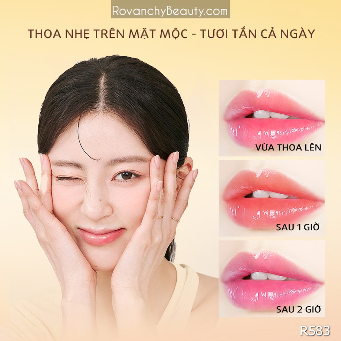 Son dưỡng đổi màu nhiệt độ R583 ROVANCHY- Dưỡng môi mềm mịn, sắc môi tự nhiên, 3.6g